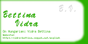 bettina vidra business card